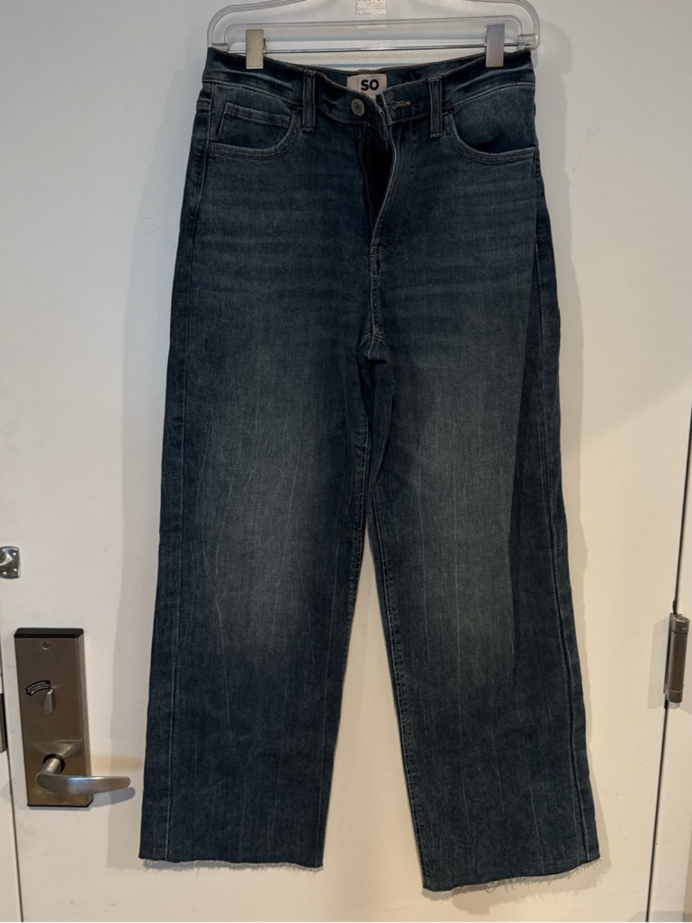 SO Women’s Dark Wash Relaxed Straight Jeans
